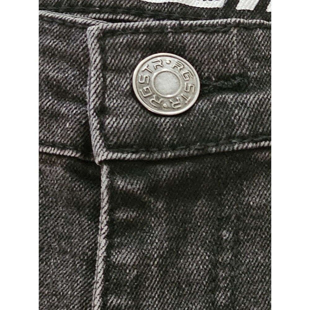 R GSTR Men's Slim Straight Stacked Ripped Patched Jeans Black Size 32 Inseam 28 - Picture 5 of 13